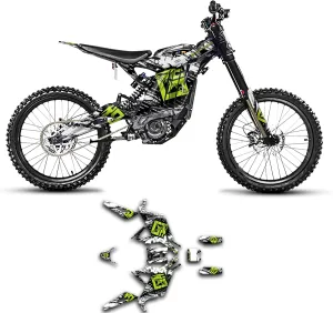 Kungfu Graphics Decal Kit for Surron Sur-Ron Light Bee X LBX, for Segway X160 X260, with DNM Fork Off-Road Motorcycle Dirt eBike, SRX17N030-KO