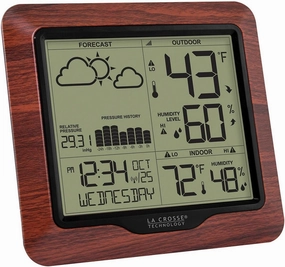 La Crosse Technology 308-1417BL Backlight Wireless Forecast Station with Pressure