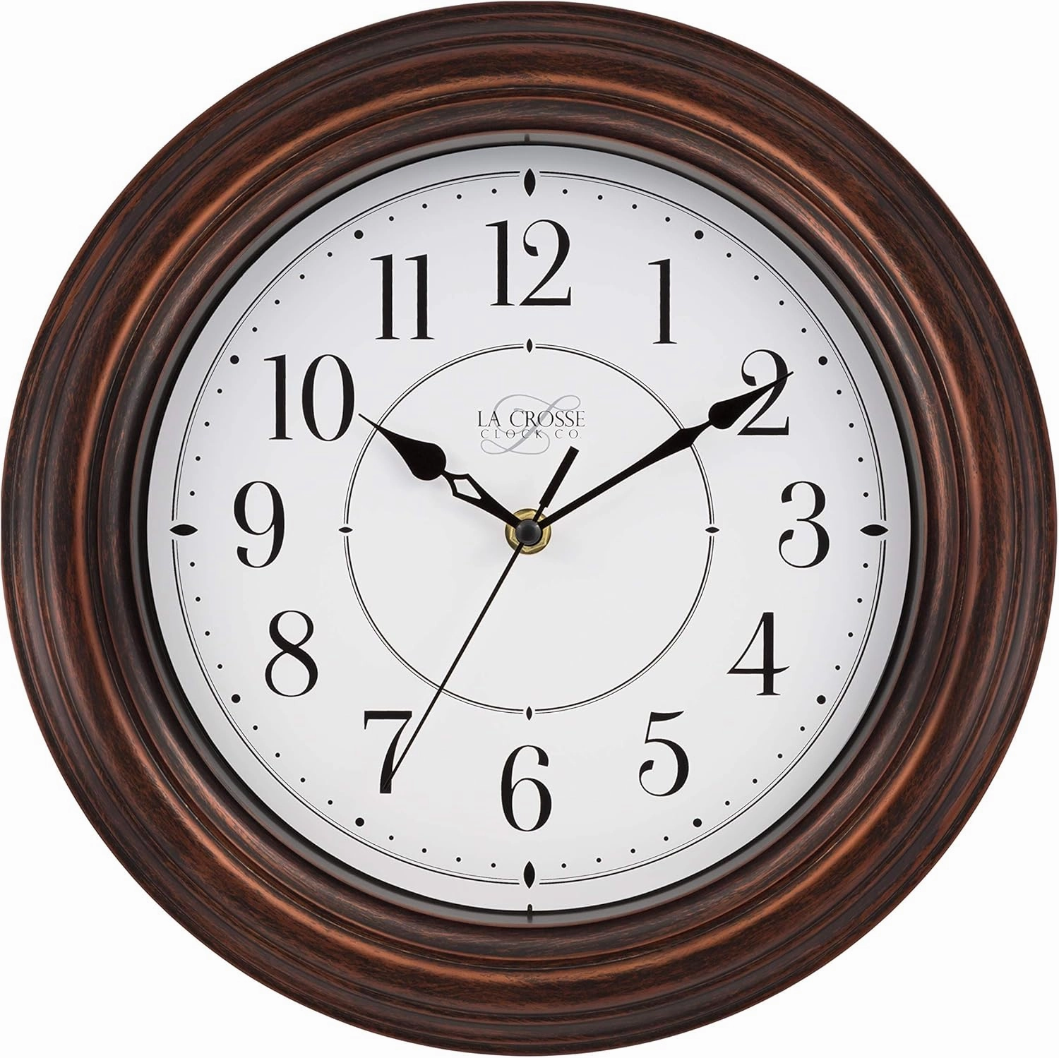 La Crosse Technology 404-2630W 12 Inch Evelyn Quartz Wall Clock with Silent Movement