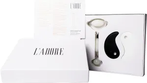 L'ADORE Premium Anti Aging Jade Roller 100% Natural Face Roller Set with Gua Sha Massage Tools