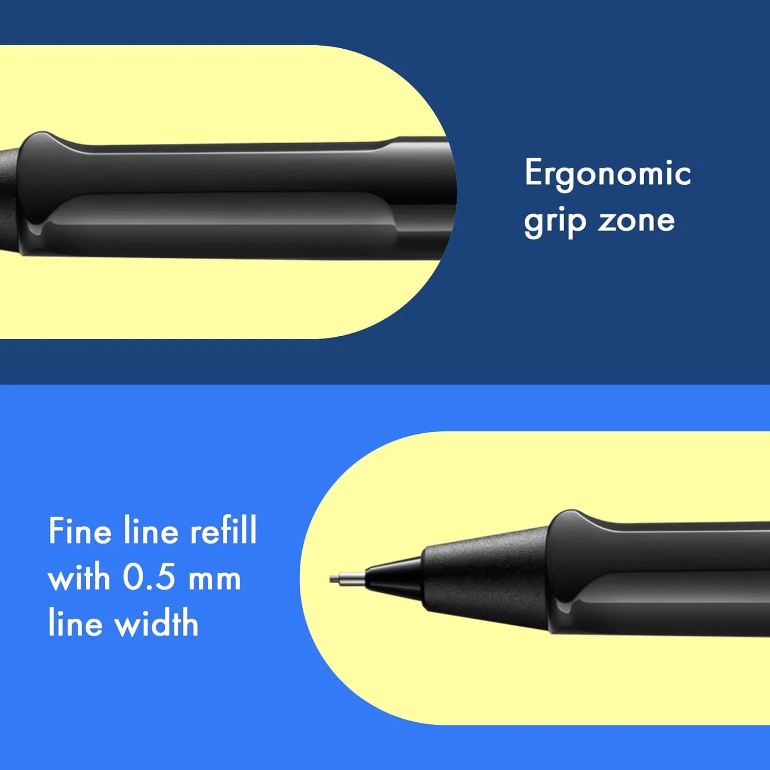 LAMY L119BK Safari Mechanical Pencil, Shiny Black, 0.5mm