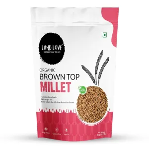 Land Love Browntop Organic Millet 2.2 lbs – High-Protein, Rich in Fiber Whole Grain Superfood, Gluten-Free, Vegan, Non-GMO, Plant-Based Pantry Essential