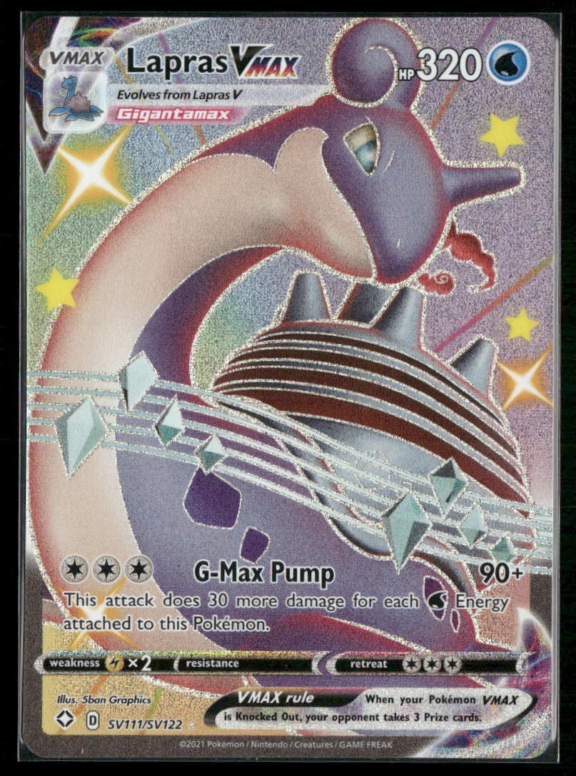 Lapras VMAX Shining Fates: Shiny Vault #SV111/SV122