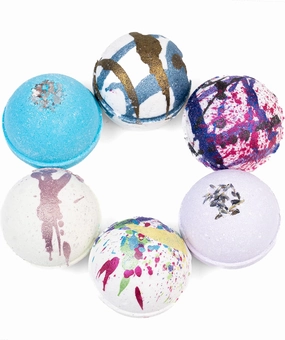 Large Handmade Bath Bombs, 6 Pack, All Natural, Made in USA, 5-6oz Each