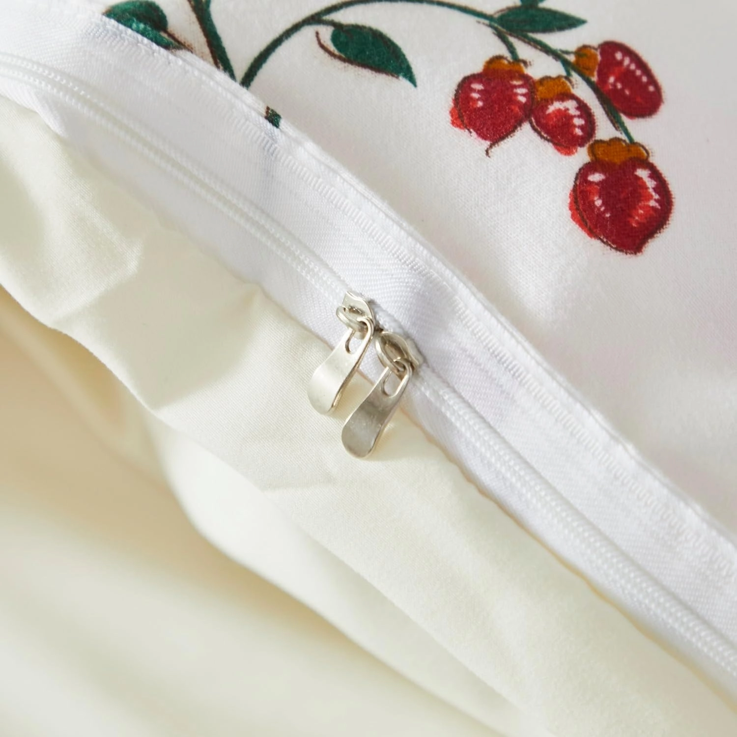 Lemfux Comforter Cover King Size 3 Pieces White Floral Duvet Cover, 1 Duvet Cover King 104"x90", 2 Pillowcases 20"x36", King Duvet Cover Sets,Soft & Breathable with Zipper Closure & Corner Ties