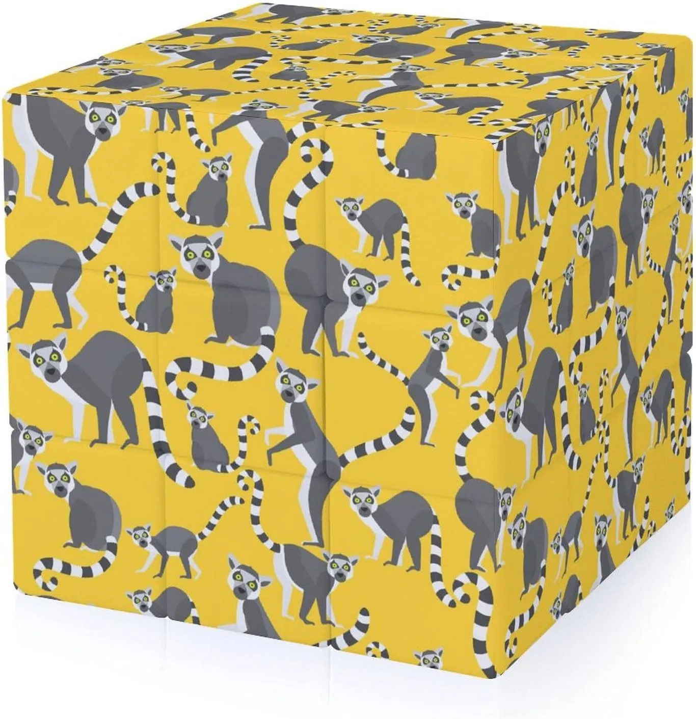 Lemurs of Madagascar Funny 3x3x3 Cube Smooth Lightweight Puzzle for Adult Graphic Printing Travel