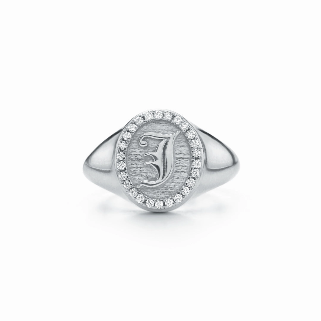 Letter Signet Ring