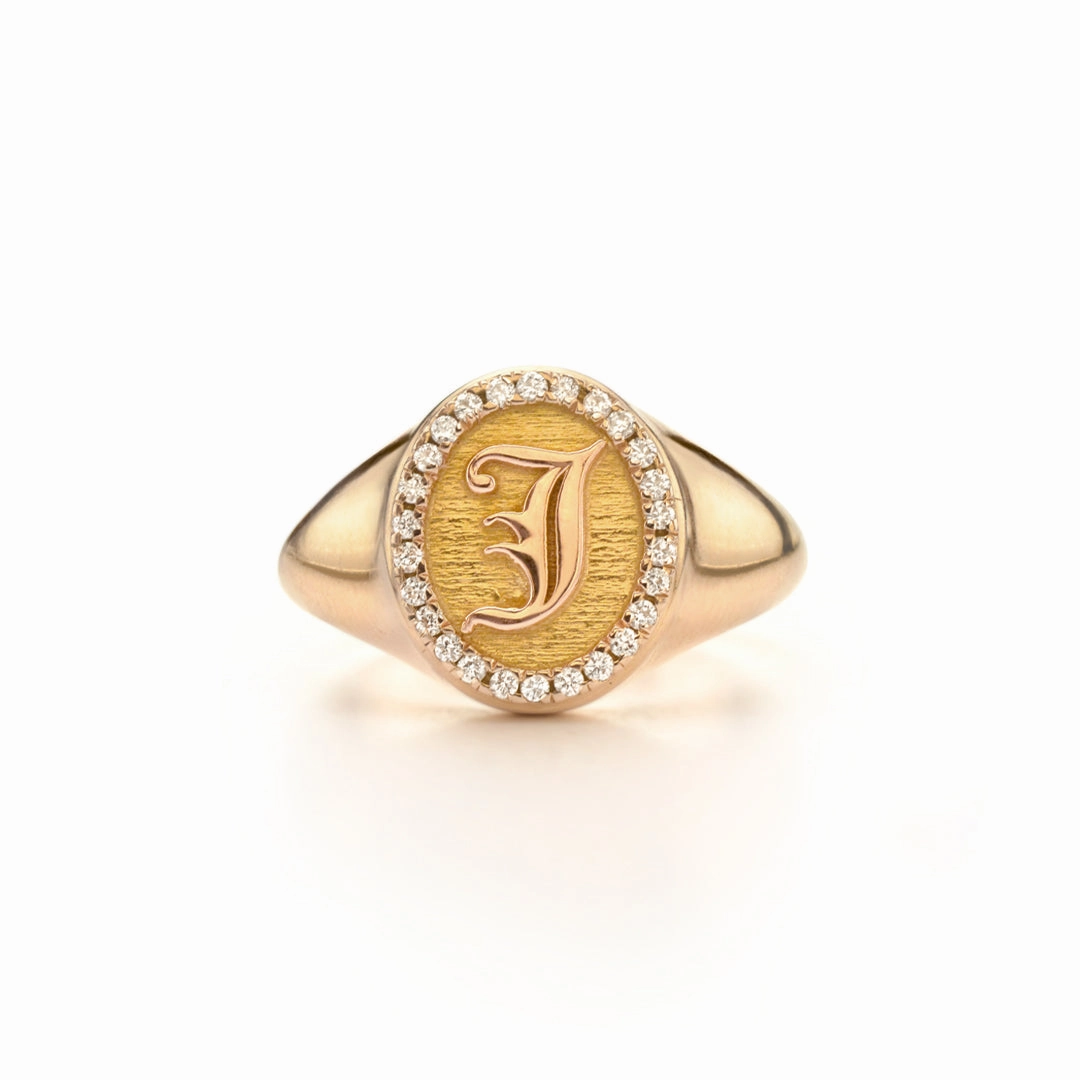 Letter Signet Ring