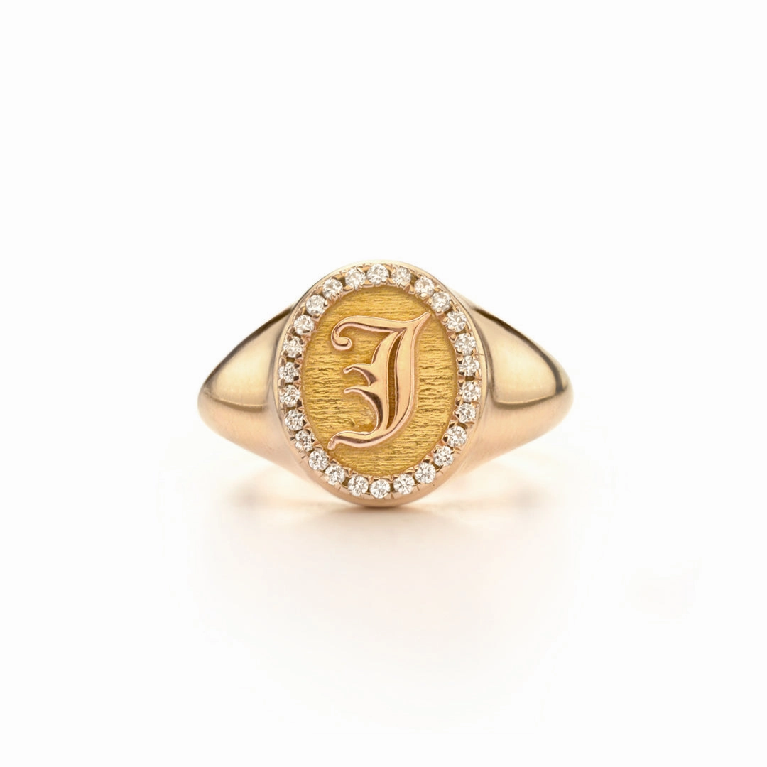 Letter Signet Ring