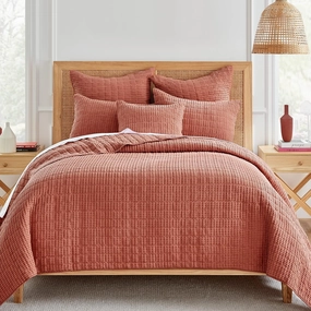 Levtex Home - Mills Waffle - Full/Queen Quilt Set - Adobe Cotton Waffle - Quilt Size (88 x 92in.), Sham Size (26 x 20in.)