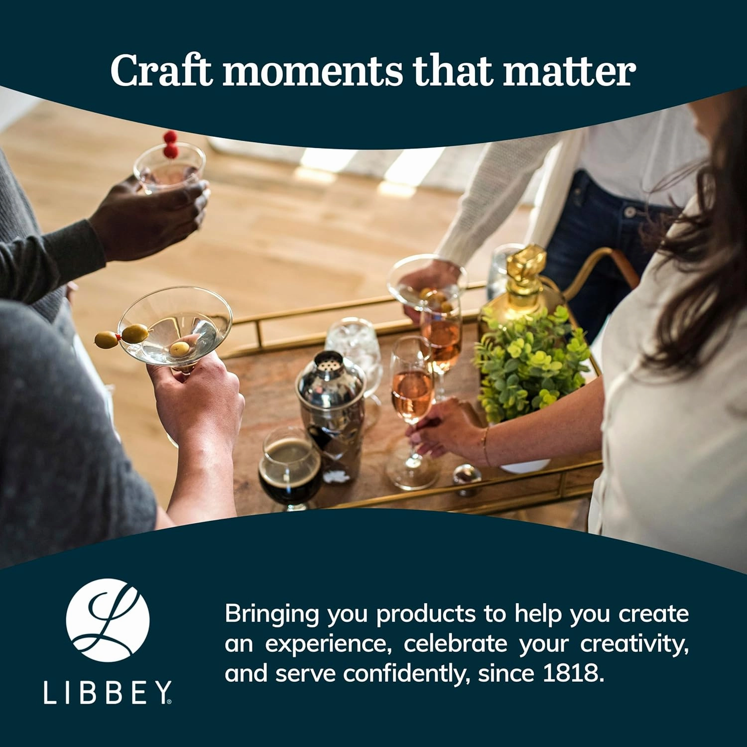 Libbey Classic White Wine Glasses Set of 4, Casual, Modern Stemmed Wine Glasses, Classy Wine Drinking Glasses Set for Weddings, Intimate Gatherings