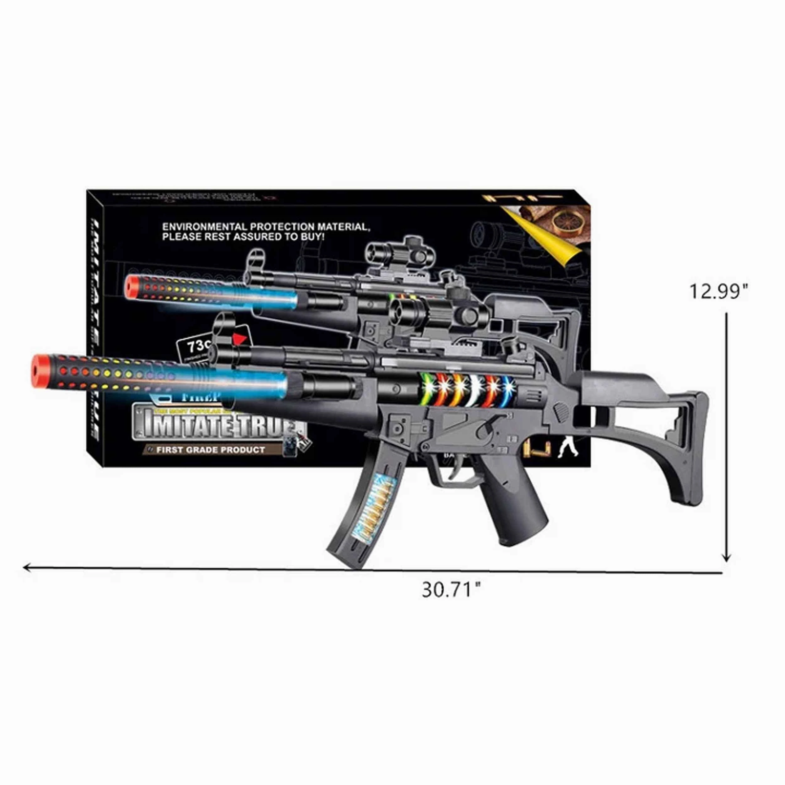 Light Up Flashing MP5 with Sound & Vibrating Action - Wholesale