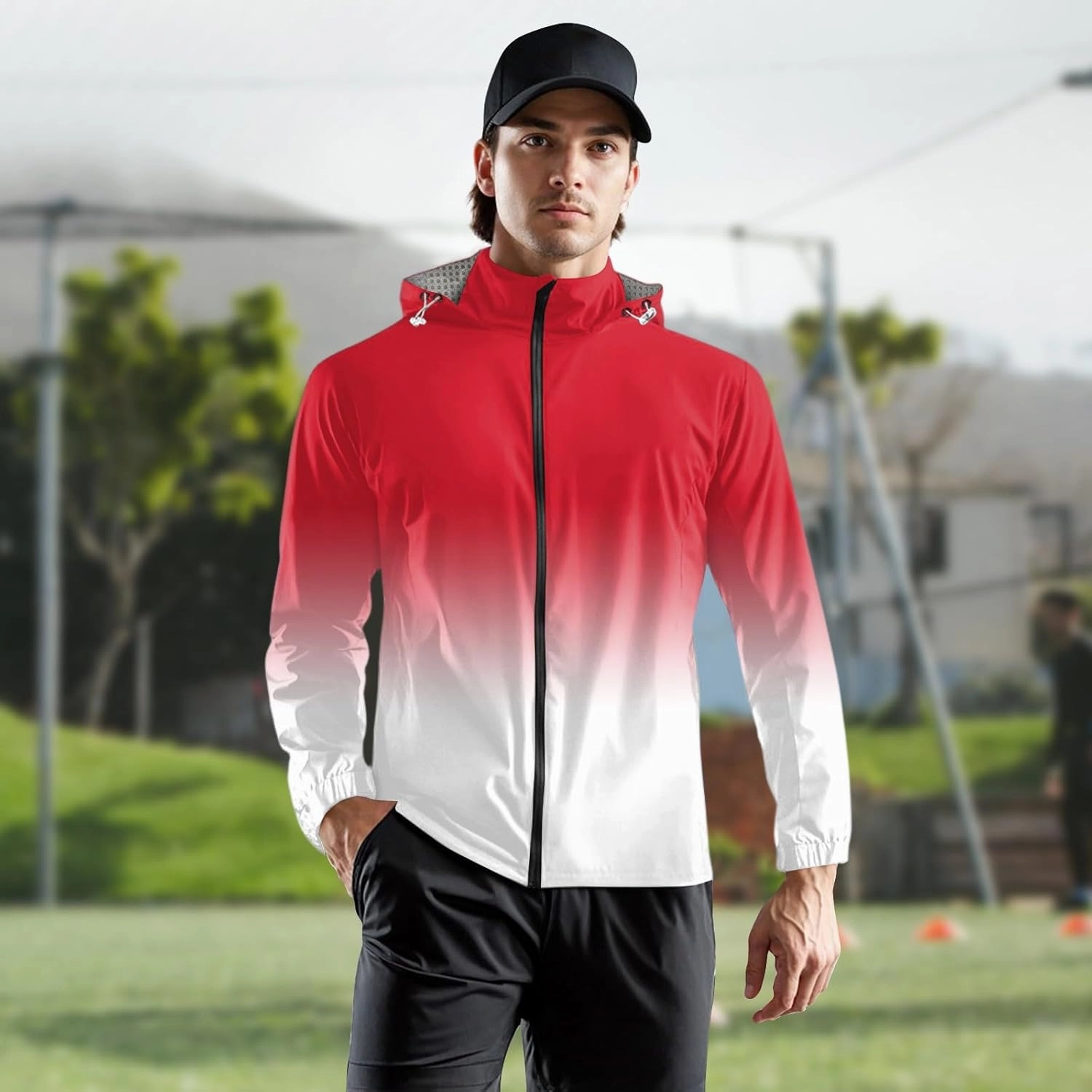 Light Weight Rain Jackets Men Water Resistant Windbreaker Breathable Golf Raincoats Outdoor