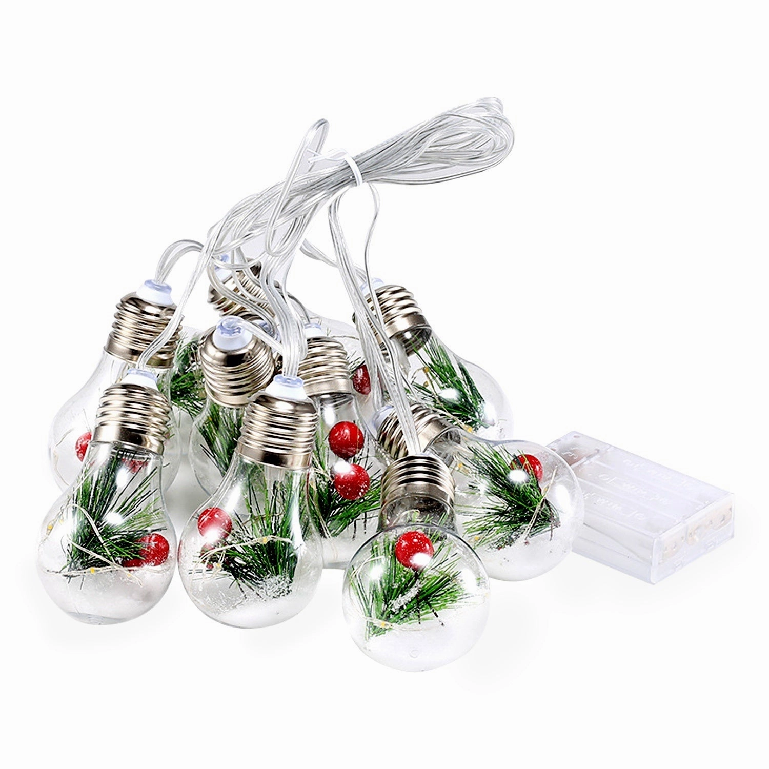 Lighted Christmas Snow Globe String Light