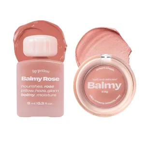 Lip Potion Balmy Rose No.0 Nudy Apricot & Balmy Cream Cheek No.0 Nudy Apricot