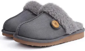 Litfun Fuzzy Slippers for Women with Memory Foam Winter Fluffy House Shoes Indoor Outdoor