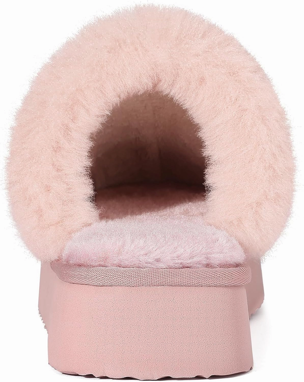 Litfun Womens Fuzzy Platform Slippers Fluffy Memory Foam Winter House Shoes for Indoor and Outdoor