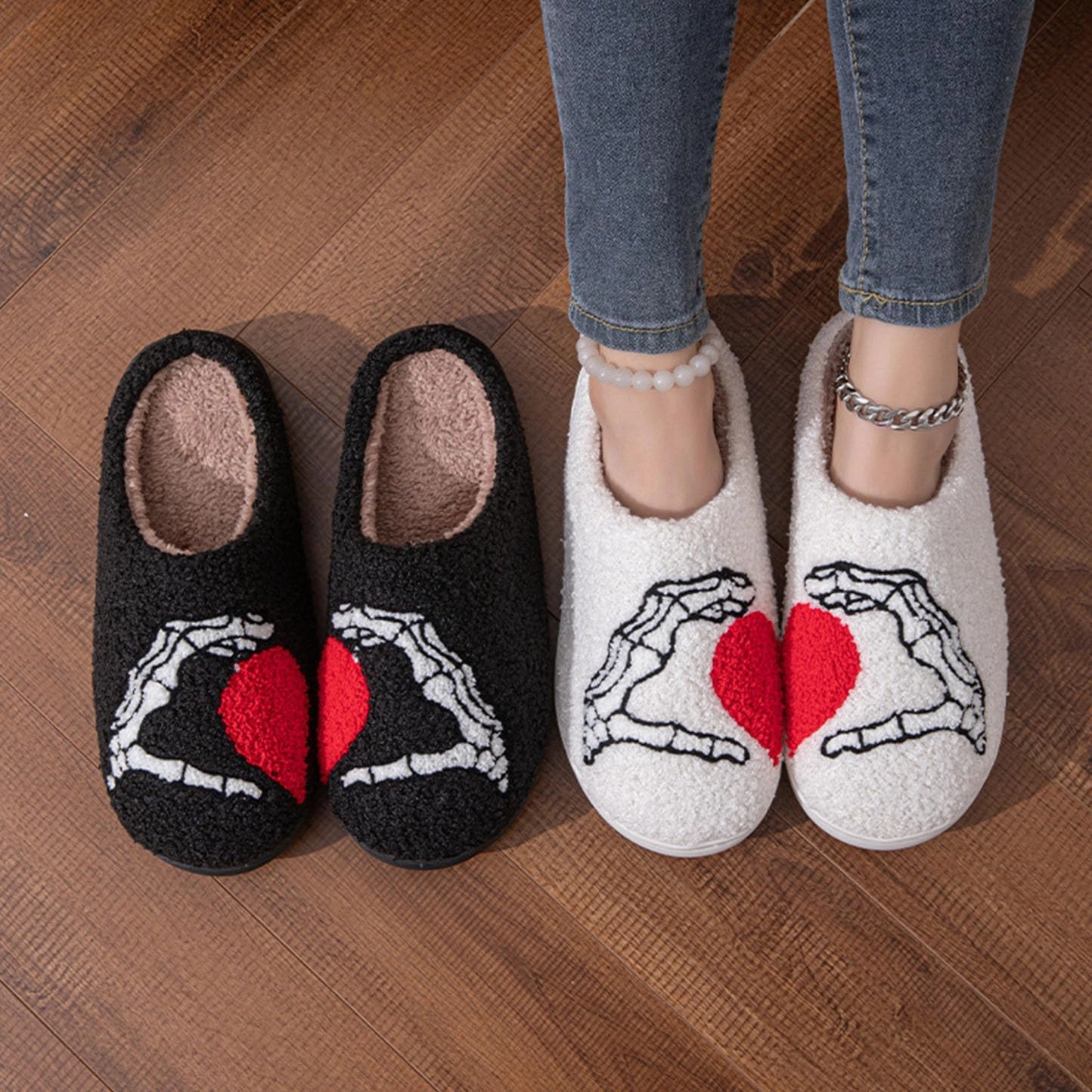 LNERIP Slippers Winter Womens Mens Fluffy Plush Slippers Animals Cute Cartoon House Slippers Cuddly Warm Shoes Indoor Outdoor Girls Women