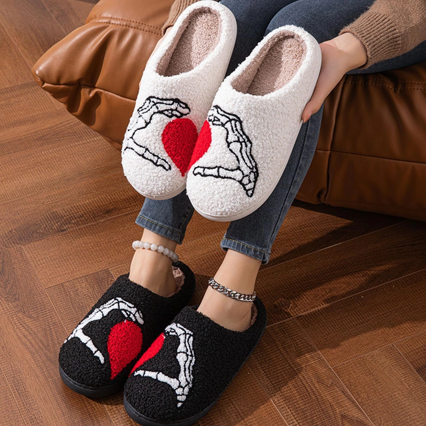 LNERIP Slippers Winter Womens Mens Fluffy Plush Slippers Animals Cute Cartoon House Slippers Cuddly Warm Shoes Indoor Outdoor Girls Women