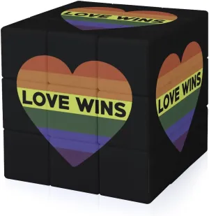 Love Wins Funny 3x3x3 Cube Smooth Lightweight Puzzle for Adult Graphic Printing Travel