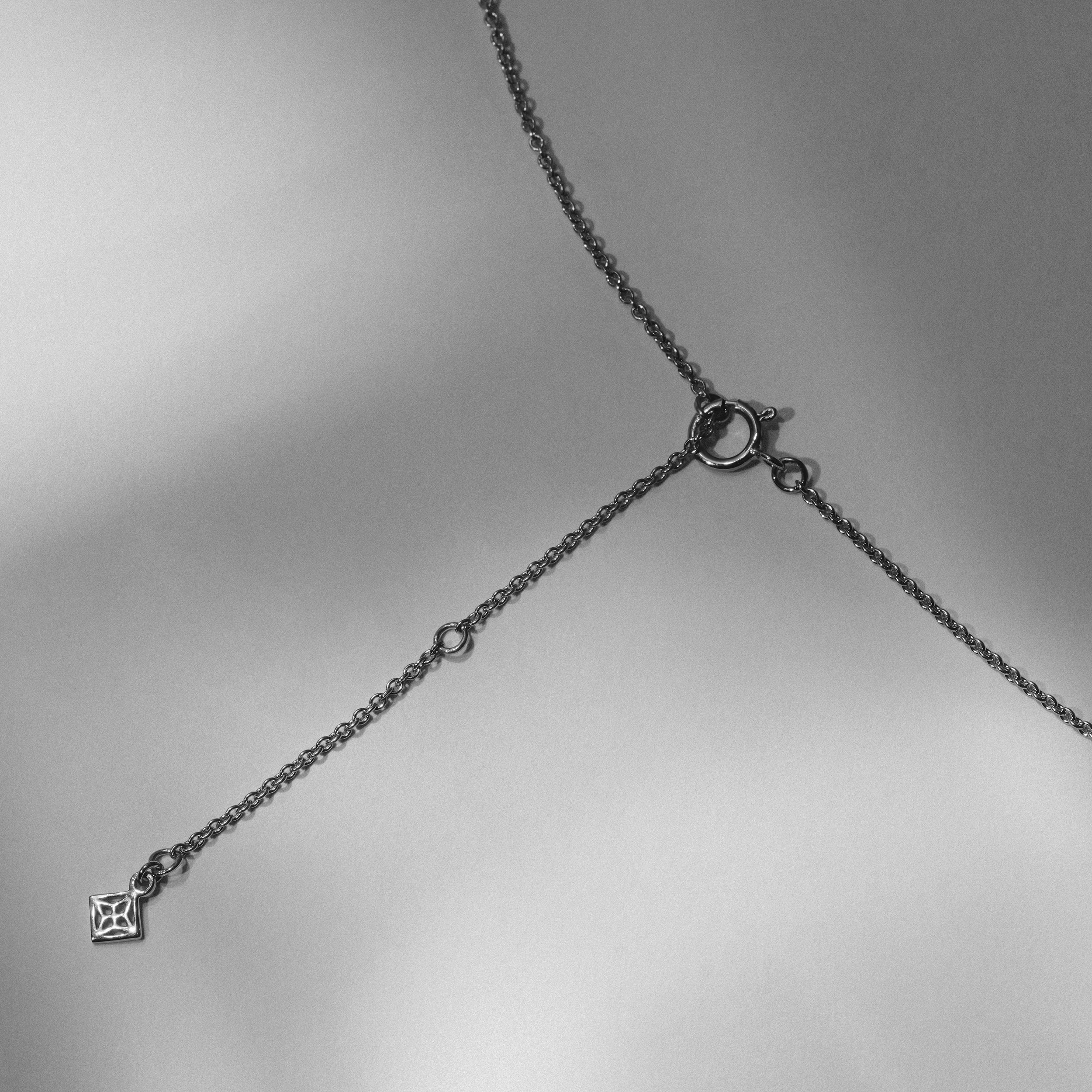 Love Letter Initial K Lab Diamond Necklace set in 9K White Gold