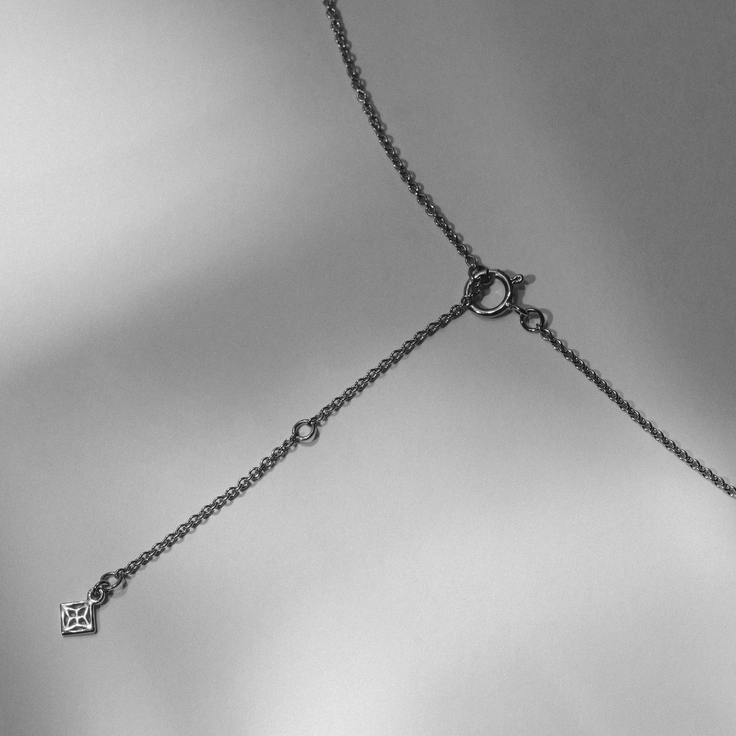 Love Letter Initial L Lab Diamond Necklace set in 9K White Gold