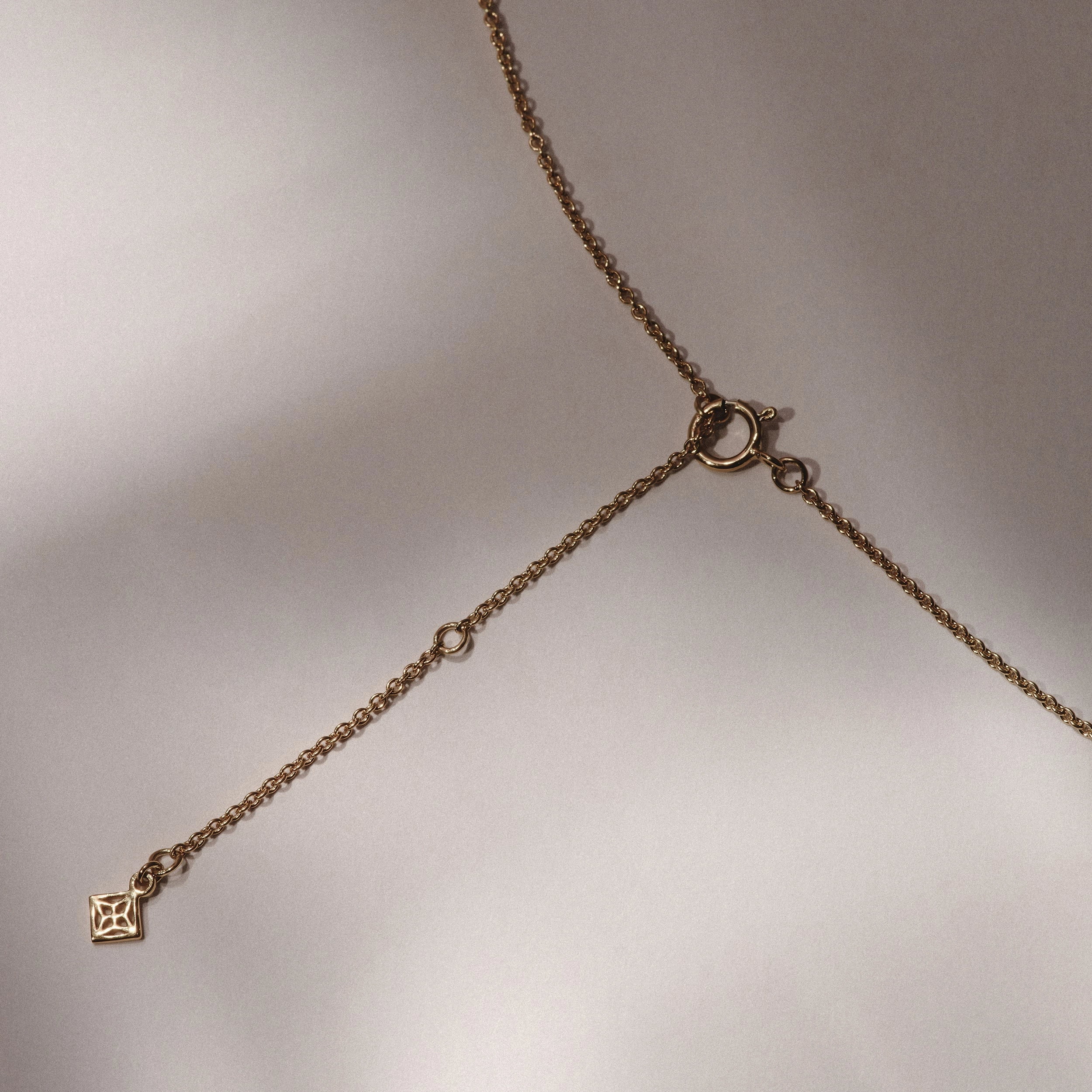 Love Letter Initial P Lab Diamond Necklace set in 9K Yellow Gold