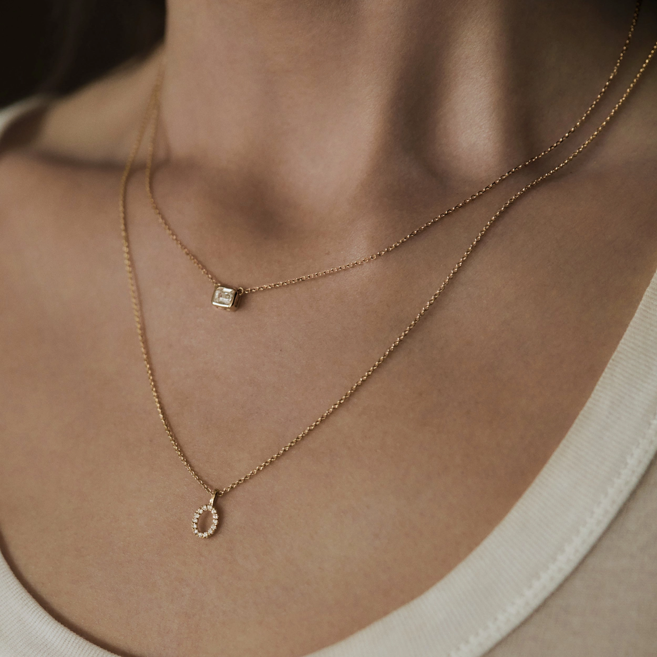 Love Letter Initial Y Lab Diamond Necklace set in 9K Yellow Gold