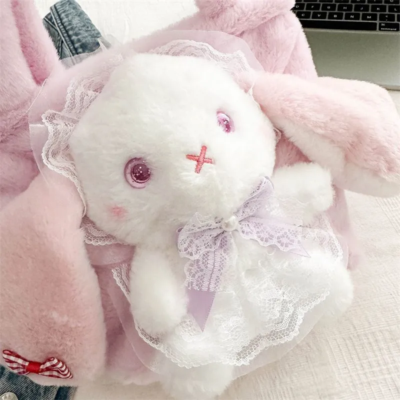 Lovely Cute Fluffy Pink Bunny Handbag