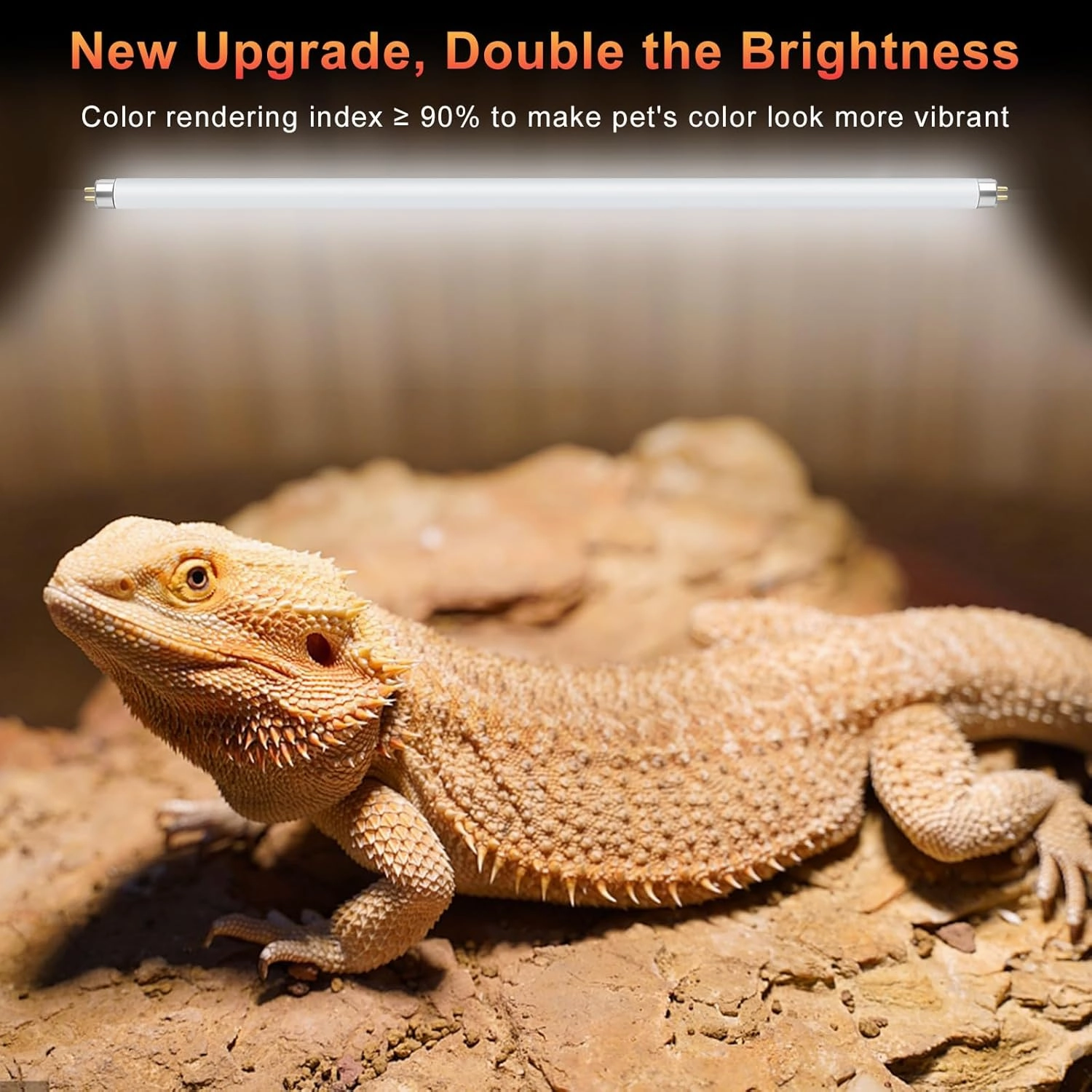 LUCKY HERP 2 Pack T5 UVB 10.0 Reptile Light 24W, UVA UVB Fluorescent Lamp Tube, UVB Lighting Bulb for Turtles, Chameleon, Tortoises, Lizard