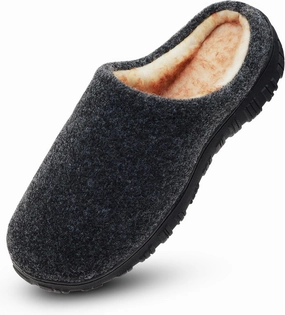 Lulex Mens Slippers Memory Foam House Slippers Indoor Outdoor Warm Fuzzy Comfy Fluffy House Shoes