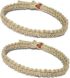 LUOS Natural Hemp Surfer Hawaiian Style Bracelet - Handmade
