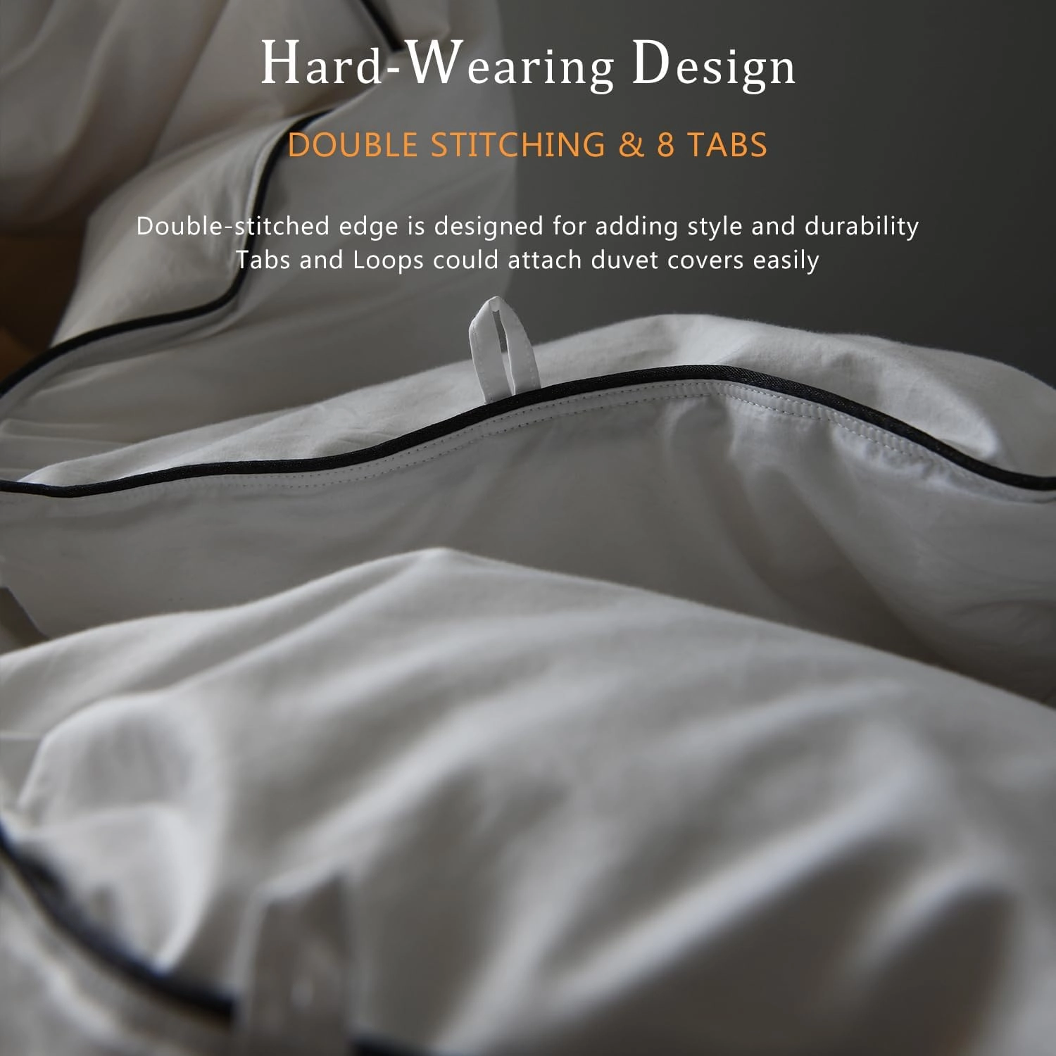 Luxury White Down Fiber Comforter - Down Fiber Duvet Core for All Seasons - Duvet Insert Queen Hotel Collection - Soft and Medium Warmth Comforters,Queen (90 X 90”)