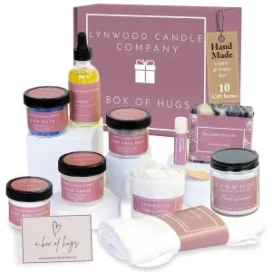 Lynwood Birthday Spa Gifts for Women, 10pc All Natural Lavender Gifts for Women, Birthday Gifts for Mom, Spa Basket for Her, Happy Birthday Gift Box for Her