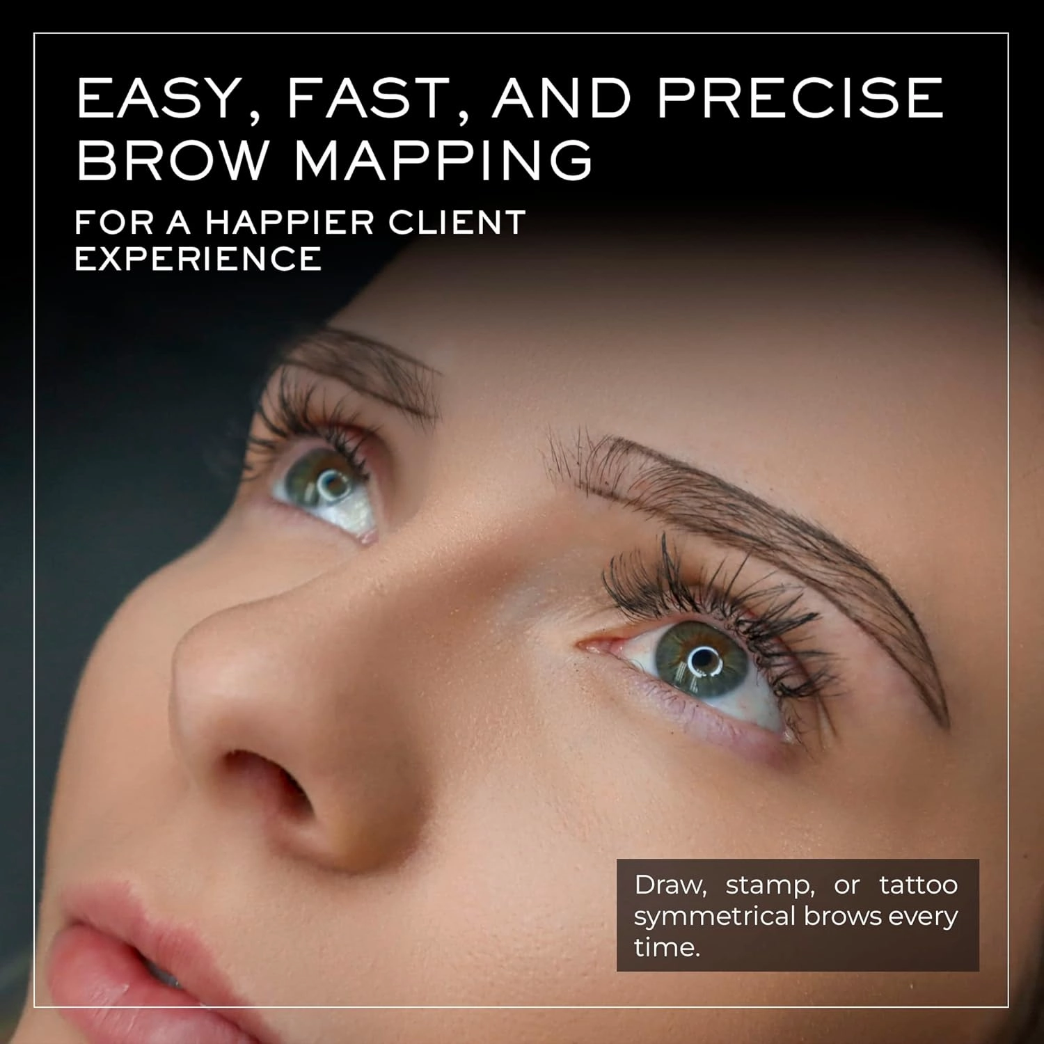 MADLUVV Eyebrow Shaper Stencils, Reusable Brow Mapping Template for PMU Professionals, Semi-Permanent Makeup Mapping, 6 Stencils (3 Stencil Shapes in Both Petite and Regular Sizes) - On The DL Set