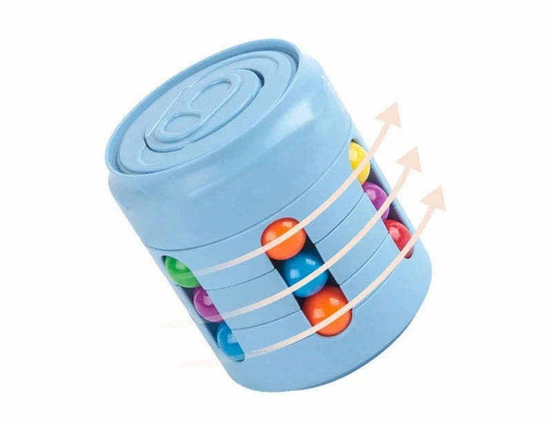 Magic Rotating Beans Puzzle Cube – Montessori Educational Toy & Fidget Game for Kids and Adults Stress Relief