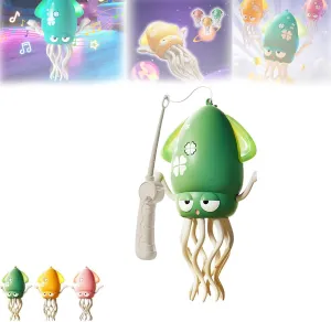 Magical Dancing Octopus, Electric Magic Dancing Octopus Toy, 2025 New Electric Auto-Avoid Crawling Octopus with LED & Music, For Indoor Play & Sensory Development (Green(With fishing rod))