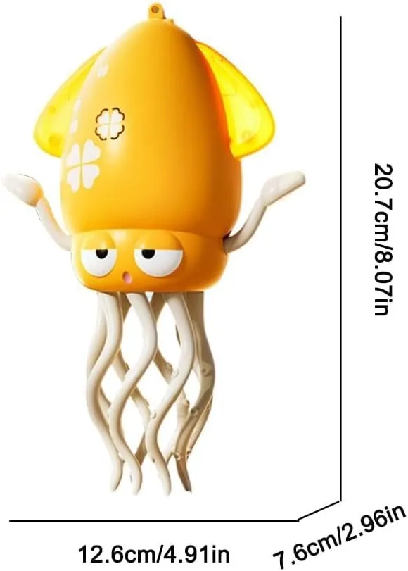Magical Dancing Octopus, Electric Magic Dancing Octopus Toy, 2025 New Electric Auto-Avoid Crawling Octopus with LED & Music, For Indoor Play & Sensory Development (Green(With fishing rod))