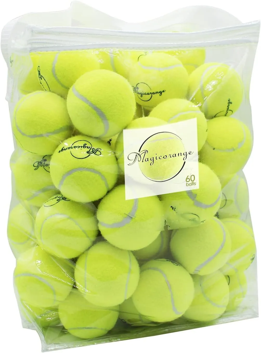 Magicorange Tennis Balls, 60 Pack Advanced Training Tennis Balls Practice Ball, Pet Dog Playing Balls,Good for Beginner Training Ball