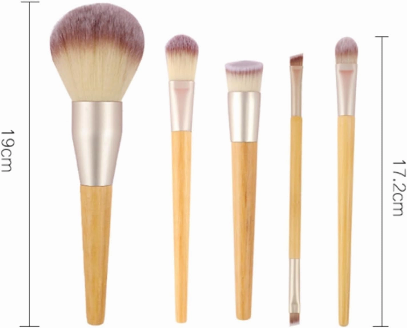 Make Up Brushes Set Makeup Brush Set 5-Piece Bamboo Handle Foundation Brush Eye Shadow Brush and Other Beauty Tools Makeup Tools Set