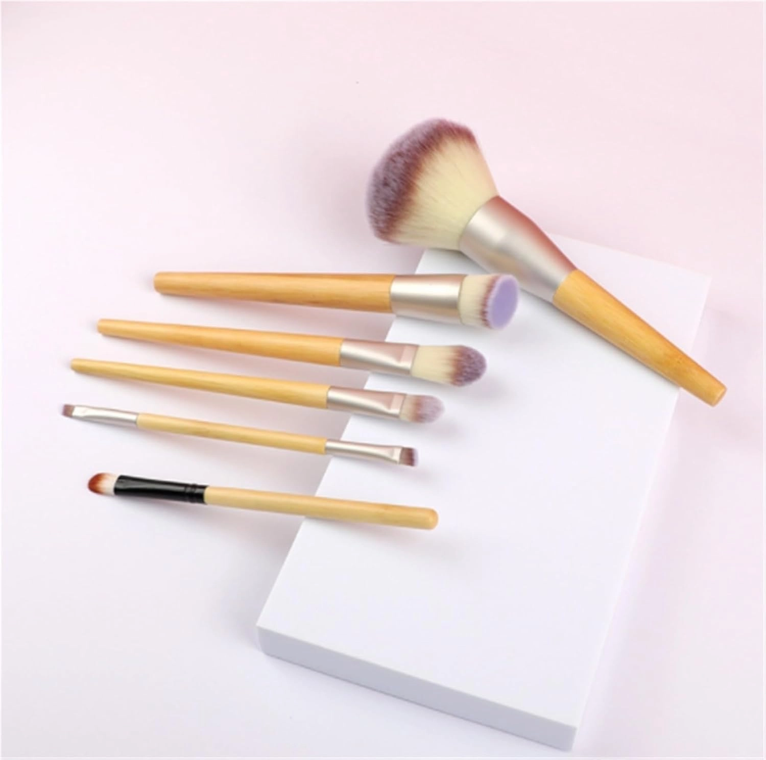 Make Up Brushes Set Makeup Brush Set 5-Piece Bamboo Handle Foundation Brush Eye Shadow Brush and Other Beauty Tools Makeup Tools Set