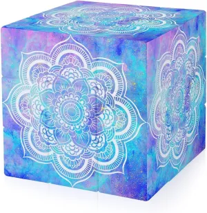 Mandala Lavender Aqua Galaxy Funny 3x3x3 Cube Smooth Lightweight Puzzle for Adult Graphic Printing Travel