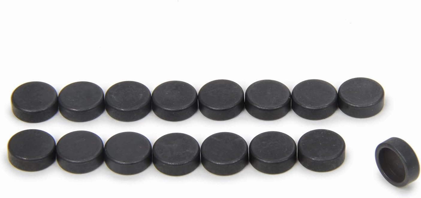 Manley Valve Lash Cap, 0.080 in Thick, 3/8 in Valve Stems, Minimum 0.220 in Tip, Steel, Natural, Set of 16