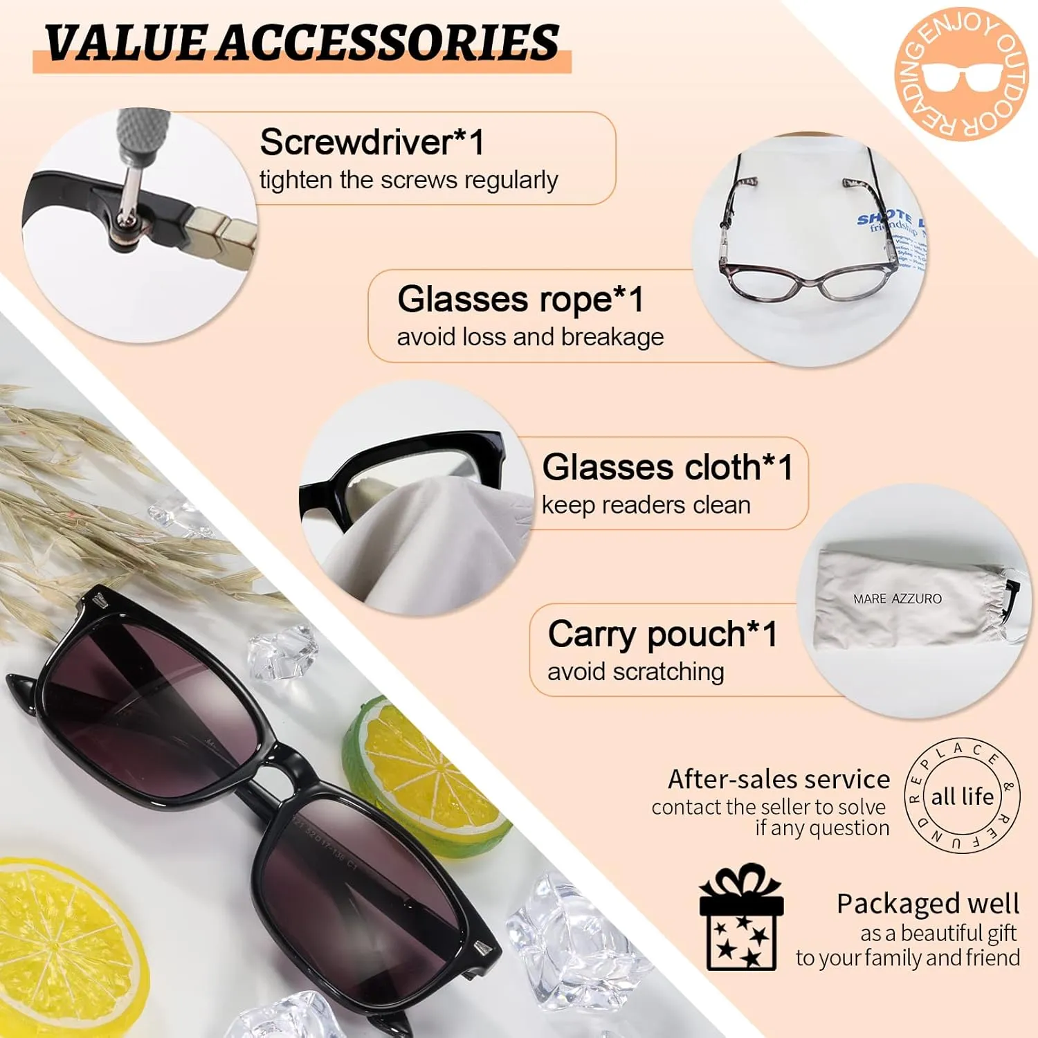 MARE AZZURO Trendy Large Square Polarized Sunglasses Women Classic Black Driving Sun Glasses UV Protection