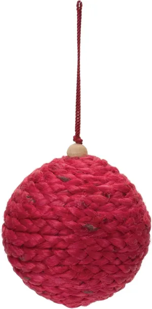 Melrose International Jute Ball Ornament (Set of 4)