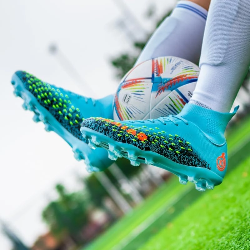 Men's & Women's High-Top Soccer Cleats, Yellow, All Seasons, Solid, Modern, Adult & Big Kid, Unisex, Athletic Shoes, Soccer Shoes