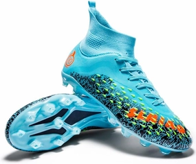 Men's & Women's High-Top Soccer Cleats, Yellow, All Seasons, Solid, Modern, Adult & Big Kid, Unisex, Athletic Shoes, Soccer Shoes
