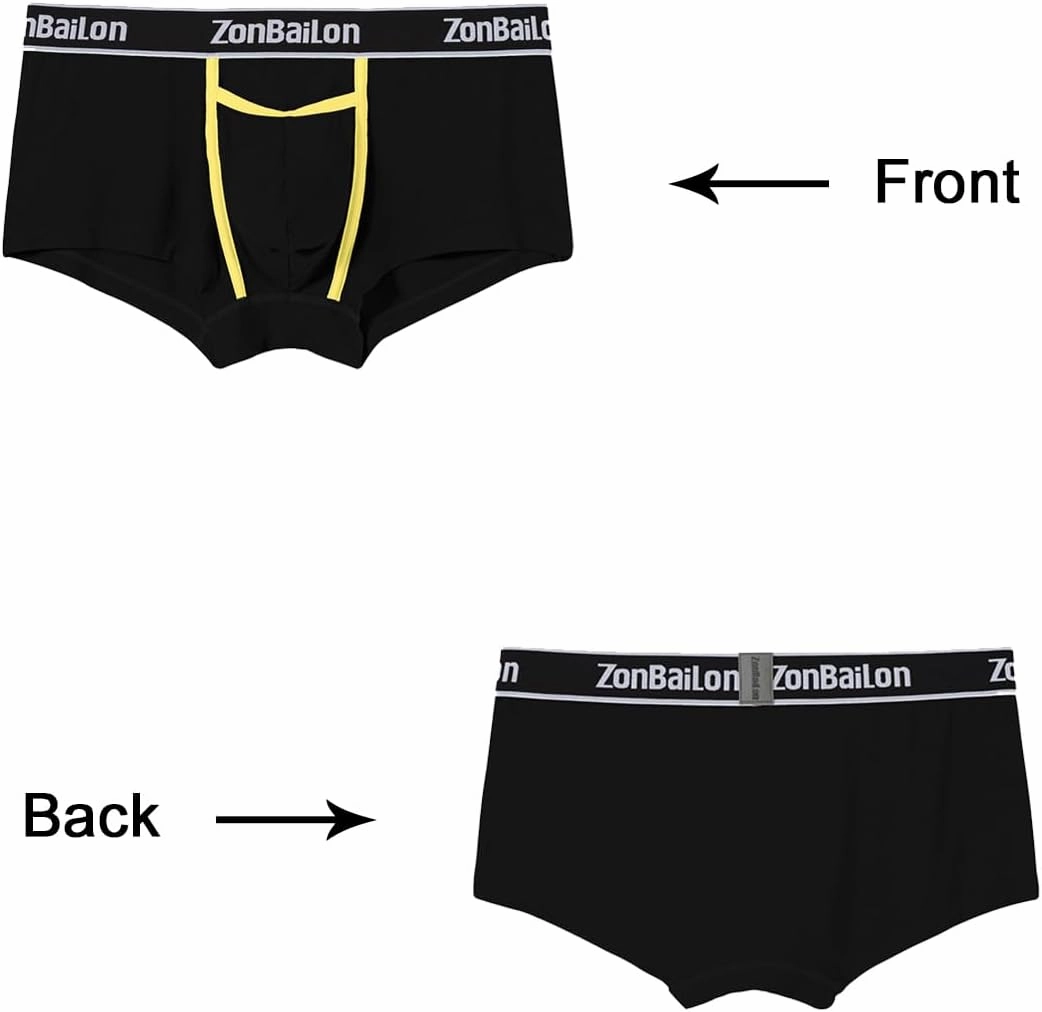 Men's Boxer Underwear with Bulge Pouch Short Leg Sexy Low Rise Briefs