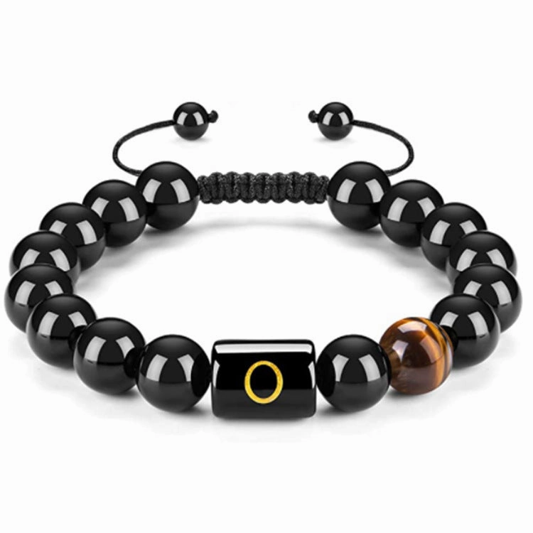 Men's Natural Black Agate Bracelet