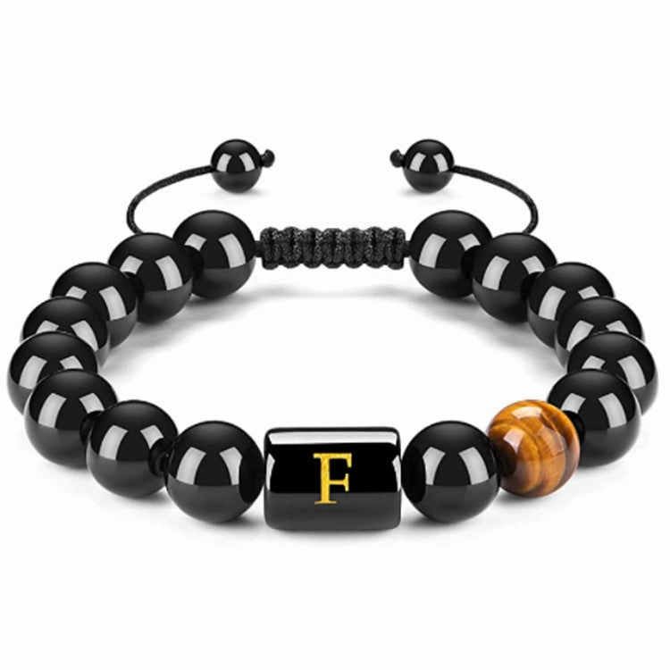 Men's Natural Black Agate Bracelet